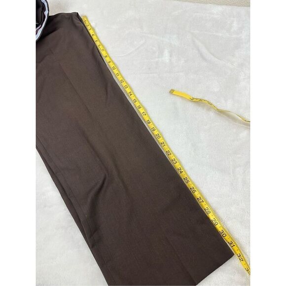 Louis Raphael Rosso Men's 34x32 Pleated‎ Dress Pants Brown Office Professional - Picture 9 of 9